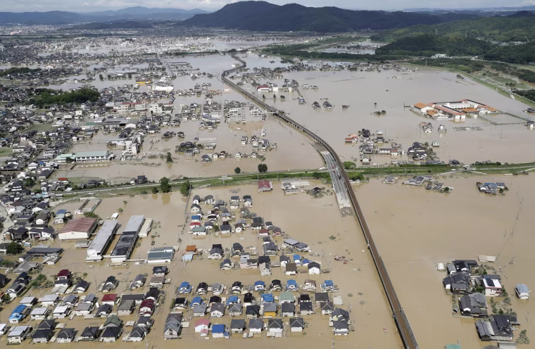 Image: Japan flooding and landslides