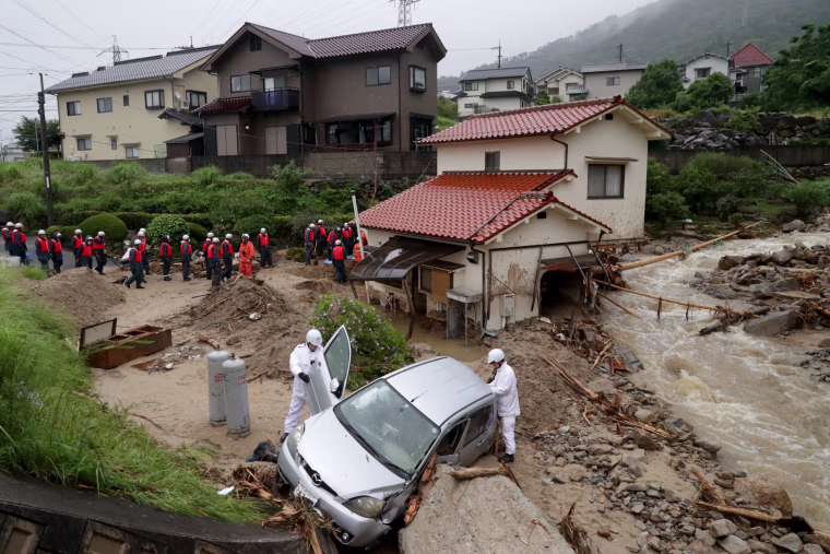 Image: Japan flooding and landslides