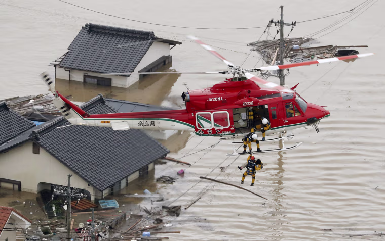 Image: Japan flooding and landslides