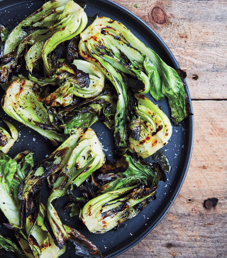 Bok Choy with Miso Lime Vinaigrette