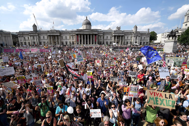 Image: Protest Groups Unite To Demonstrate Against Donald Trump's UK Visit
