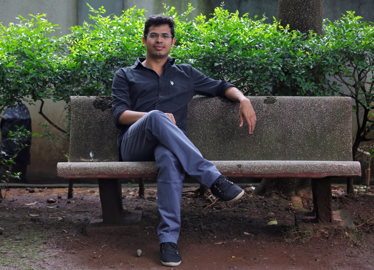 Image: Krishna Reddy Medikonda, one of the petitioners challenging India's ban on homosexuality, poses for picture inside a garden in Mumbai
