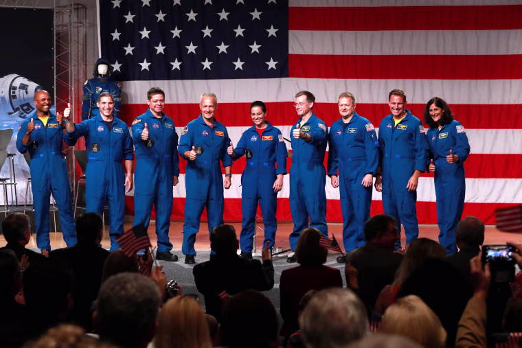 Image: NASA crew assignments announcement for Boeing CST-100 Starliner and SpaceX Crew Dragon in Houston