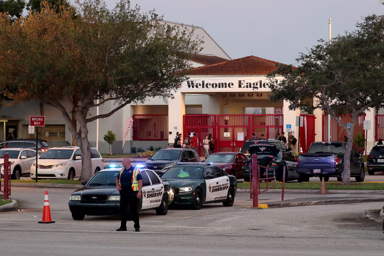 Image: First Day Of School For Students At Marjory Stoneman Douglas High School, Scene Of February Mass Shooting That Killed 17