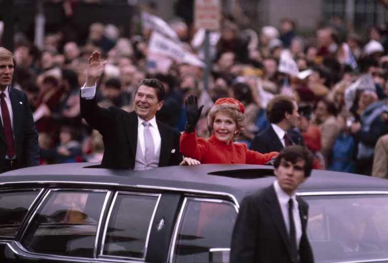 Image: President Ronald Reagan and wife Nancy in 1981