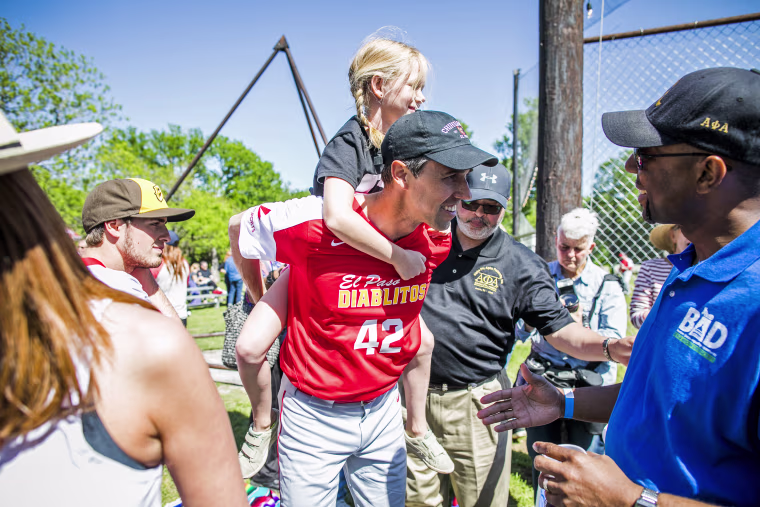 Democratic Candidate For Senate Beto O'Rourke Attends Fundraiser Baseball Game In Austin