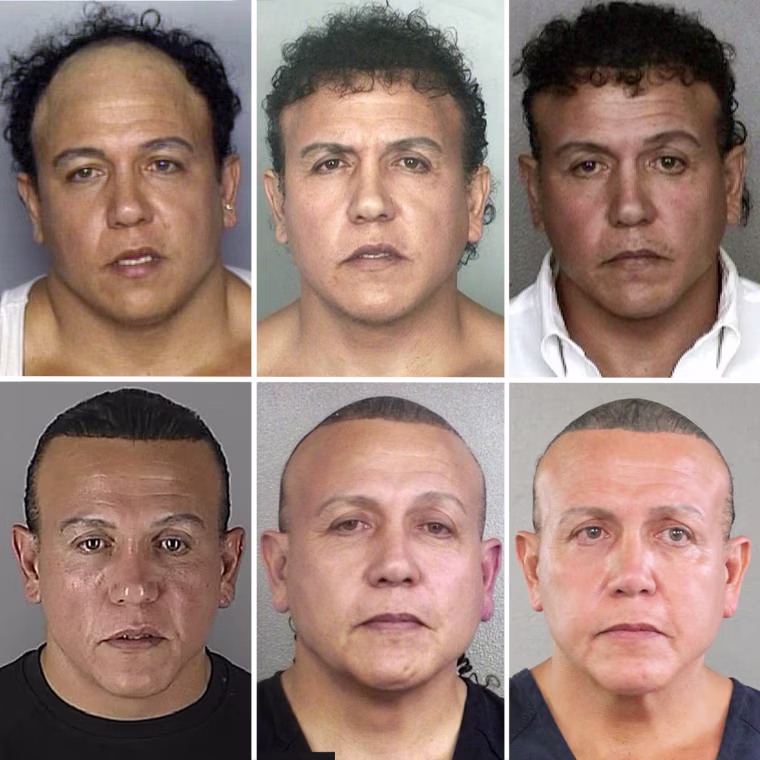 Cesar Sayok's booking photos.