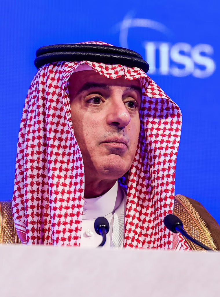 Image: Saudi Arabia's Foreign Minister Adel al-Jubeir speaks at the IISS Manama Dialogue 2018 in Manama