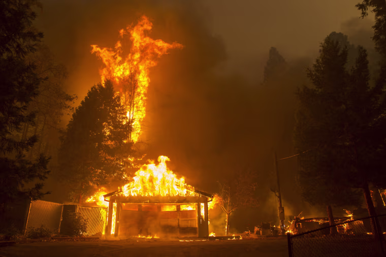 Image: Butte County wildfire and evacuations