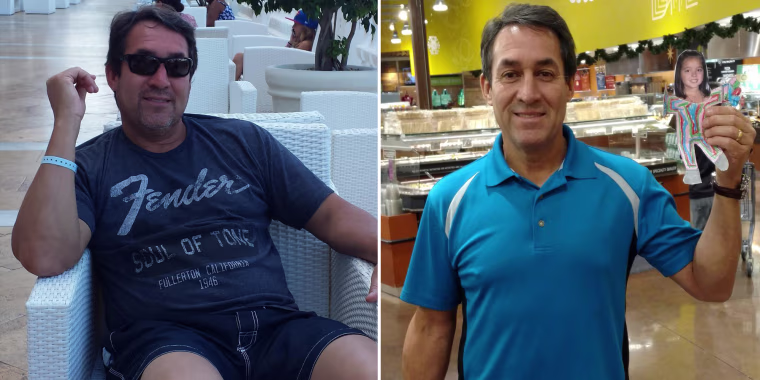 Bill Rodriguez, before and after weight loss