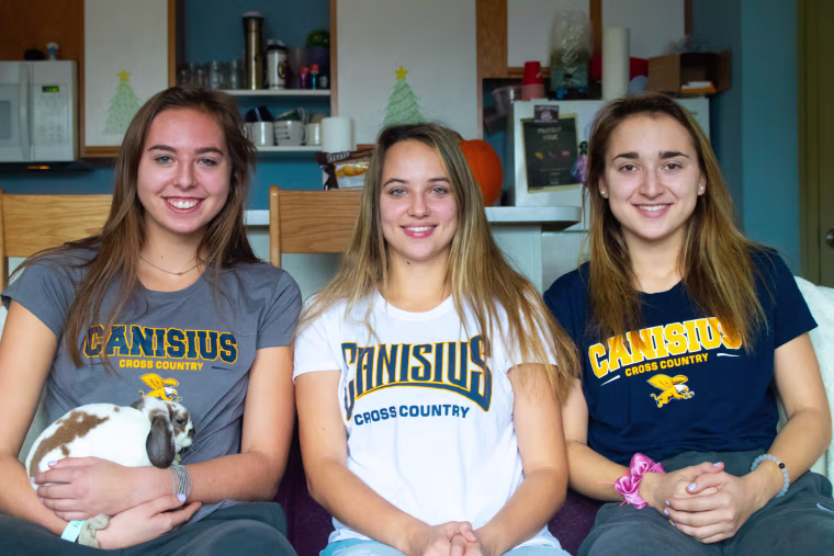 From left to right, Grace Hausladen, Emily Scheck, Justyna Wilkinson.