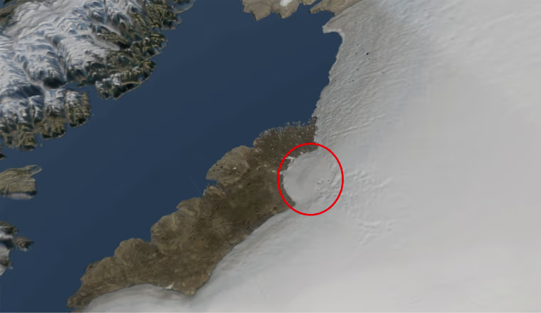 Image: Hiawatha Impact Crater
