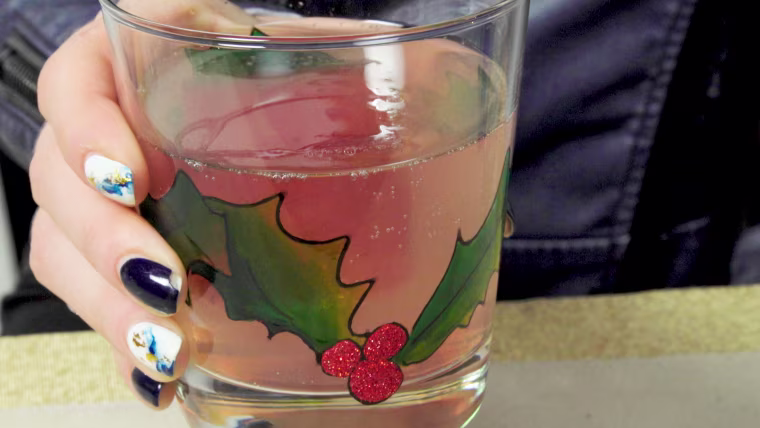 Fruit ice cubes made with 100% cranberry juice.