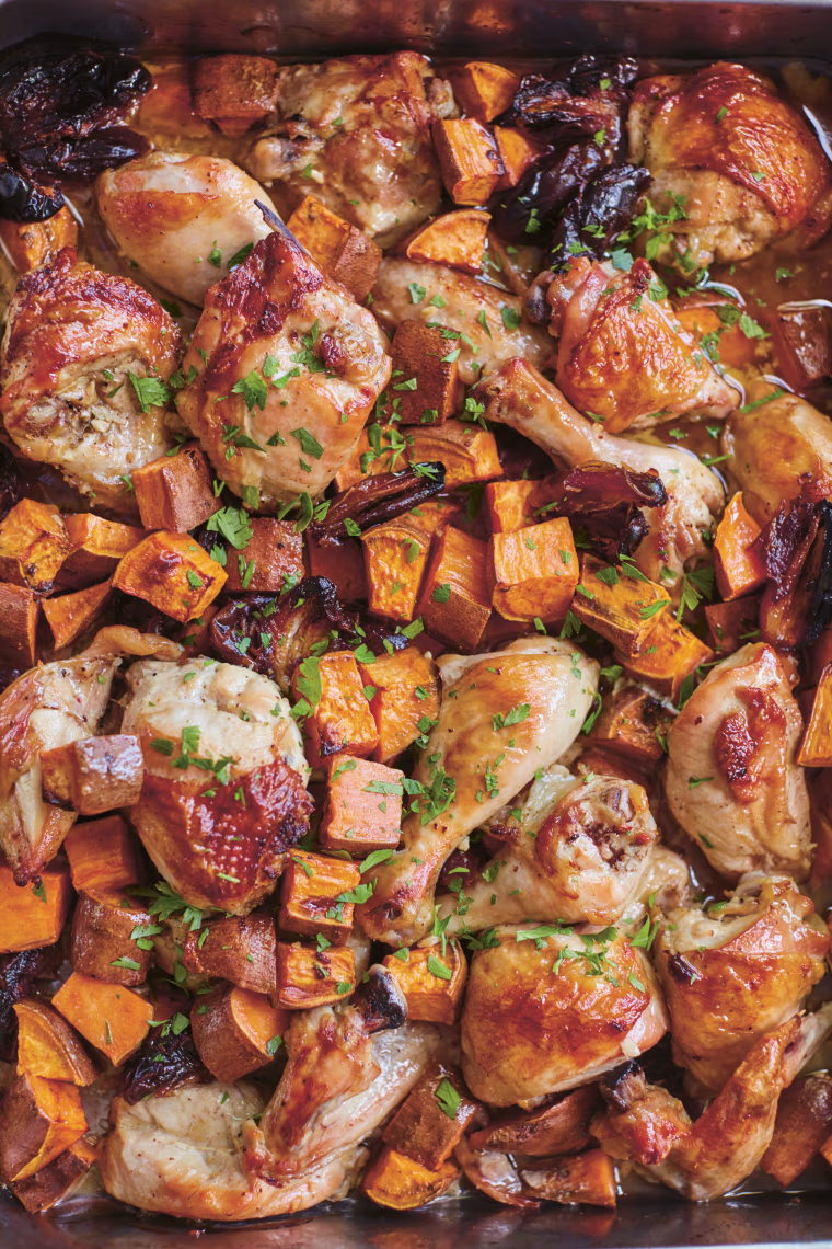 Julia Turshen's Celebration Chicken with Sweet Potatoes and Dates