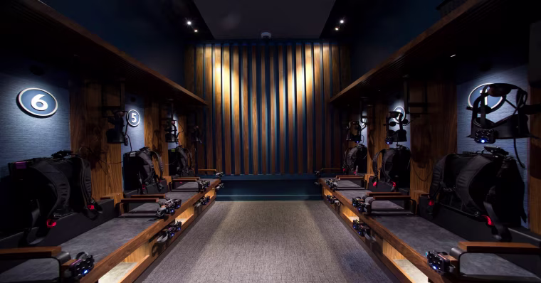 Image: Inside Dreamscape's virtual reality center.