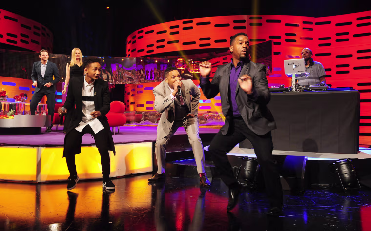 Image: Alfonso Ribeiro, Will SMith, Jaden Smith, The Graham Norton Show - London