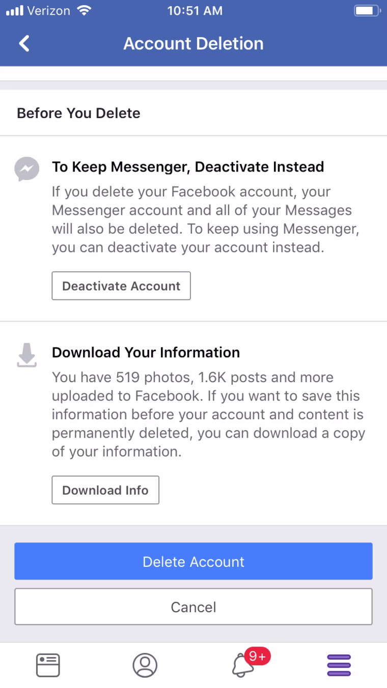 Account Deletion
