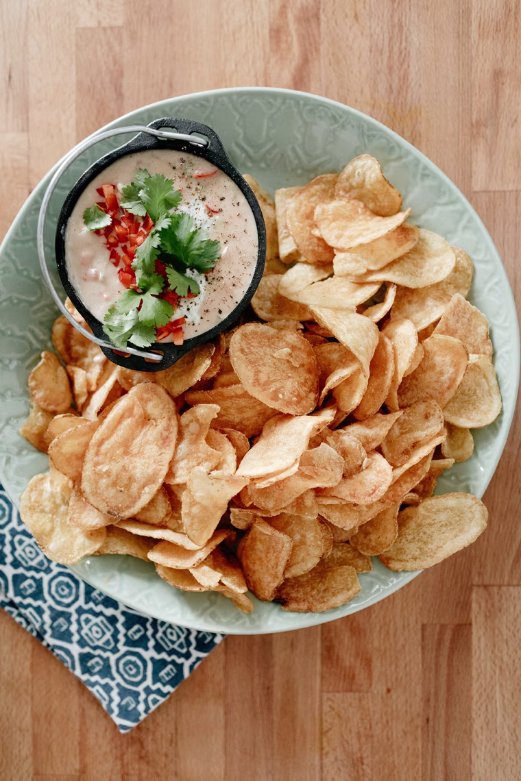 Yogurt Queso with Cilantro Cream