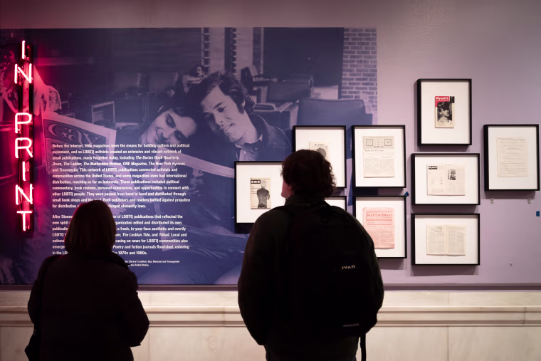 Image: "Love & Resistance: Stonewall 50," an exhibition at the New York Public Library.