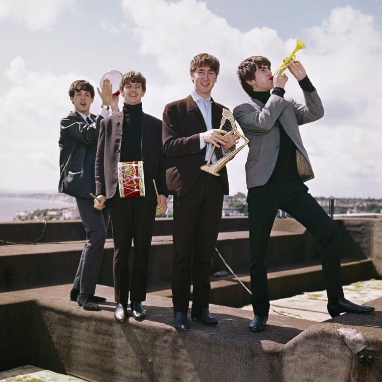 Image: The Beatles in England in 1964.