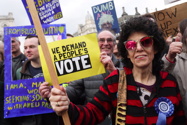 Image: Last month's People's Vote march in London 