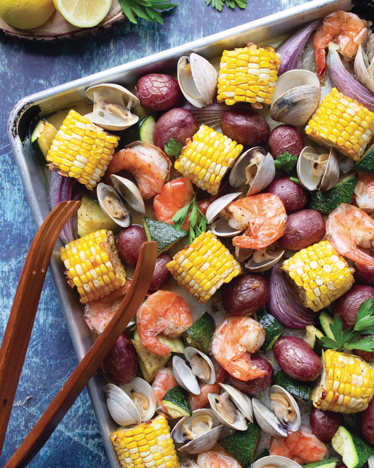 Sheet Pan Clam Bake