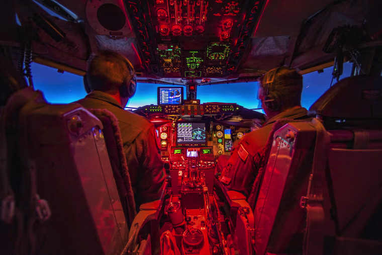 Pilots with the Wisconsin Air National Guard's 128th Air Refueling Wing in Milwaukee