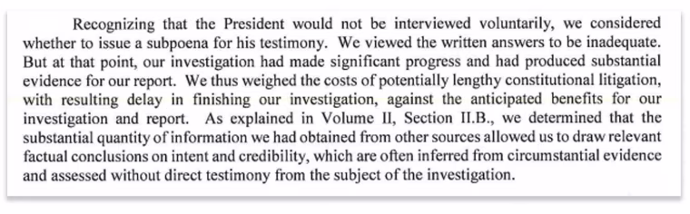 Image: A page from the Mueller report.