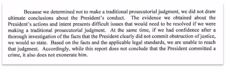 Image: A page from the Mueller report.