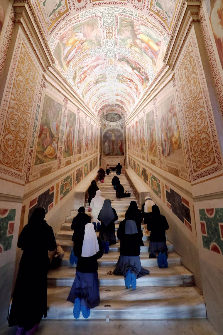 Image: Rome's Holy Stairs uncovered for first time in 300 years