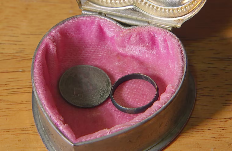 The heart-shaped keepsake box Diane and Jim Gagnon store their son's only remaining possessions