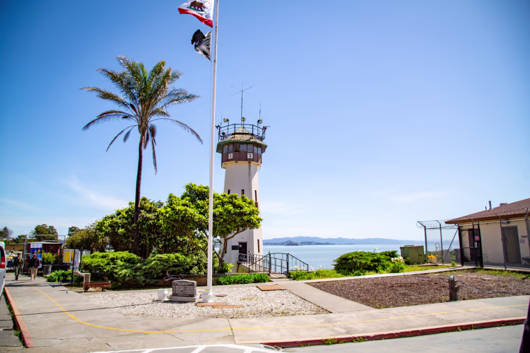 San Quentin State Prison overlooks the San Francisco Bay.