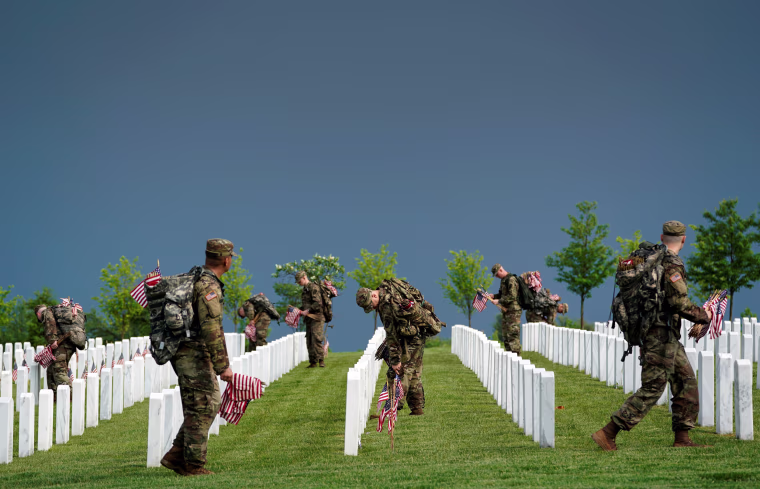 Image: ?EURoeFlags-In?EUR? at Arlington National Cemetery
