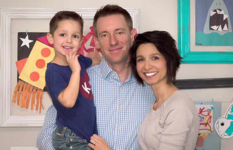Jason Kander with his family