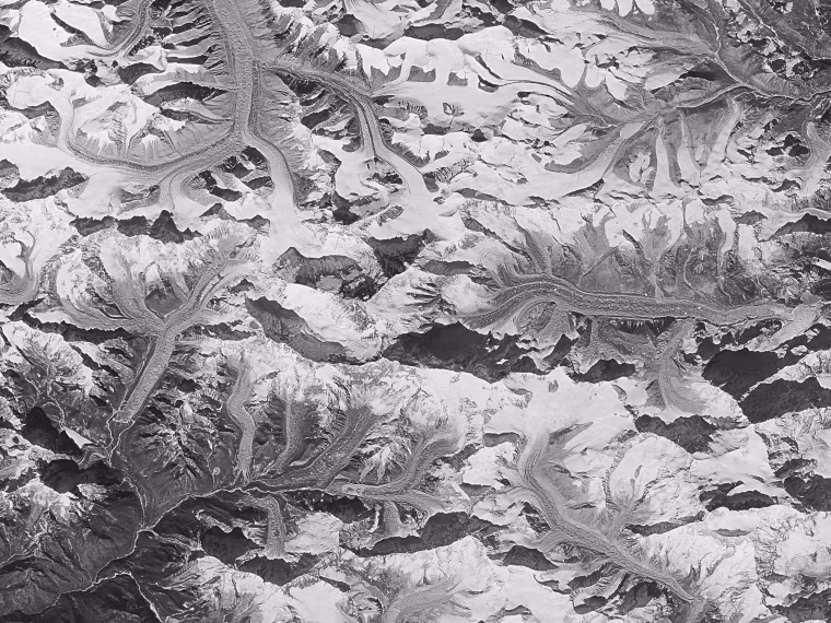 Image: This Jan. 3 1976 photo made by the National Reconnaissance Office shows Mount Everest at center