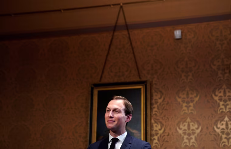Image: White House senior adviser Jared Kushner is interviewed at the Eisenhower Executive Office Building on June 20, 2019.