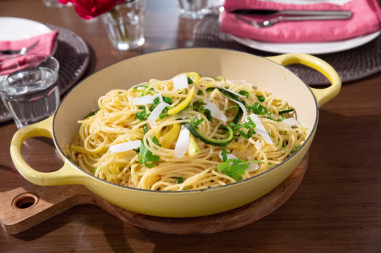 Spaghetti With Zucchini And Squash