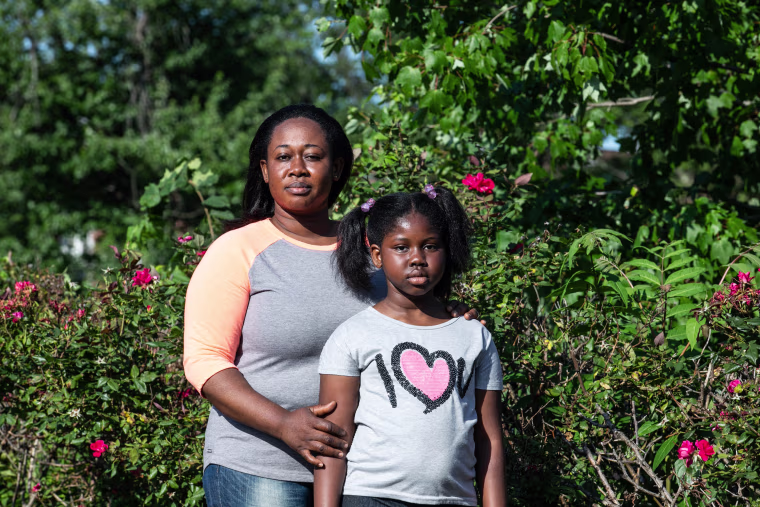 Brigita Asiedu and Nhyira Appiah at Rowley Park in East Orange.
