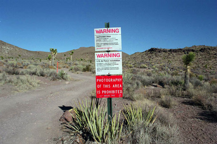 Image: Area 51 US Military Base Entrance Warning Sign