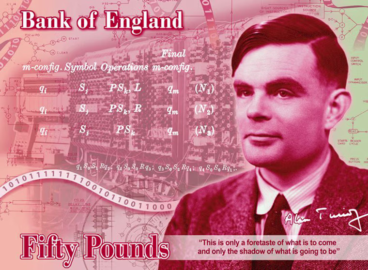 Image: British mathematician Alan Turing will be on the new 50 pound note.
