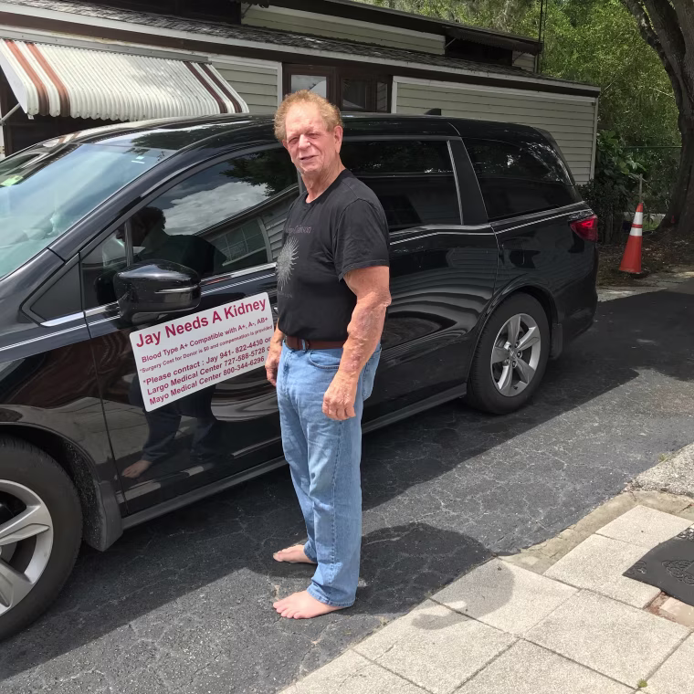 Randy Jay Thomas, who suffers from kidney disease, is now eligible for a kidney transplant because of his weight loss. 