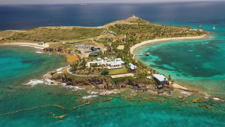The Caribbean island estate owned by Jeffrey Epstein.
