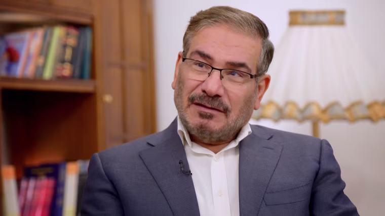 Image: Al Shamkhani, a top Iranian official, speaks about sanctions with Lester Holt on NBC's "Nightly News."