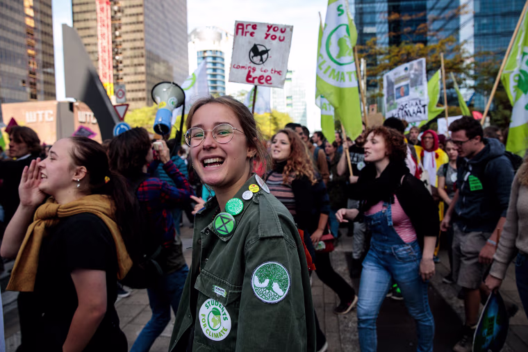 Image: Activists In Brussels Join The Global Climate Strike