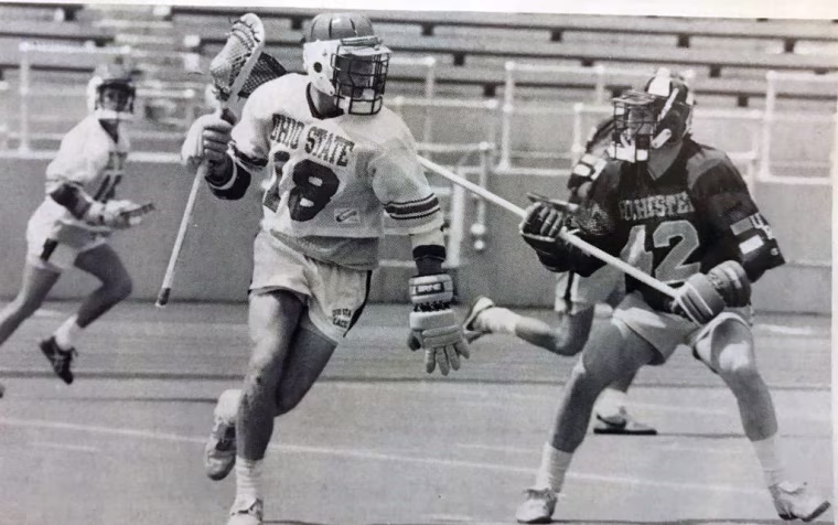 Mike Avery while playing lacrosse for Ohio State University.