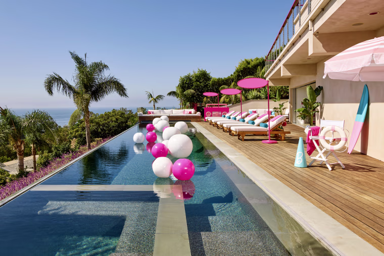 Image: A life-sized Barbie Dreamhouse will be listed on Airbnb in October.