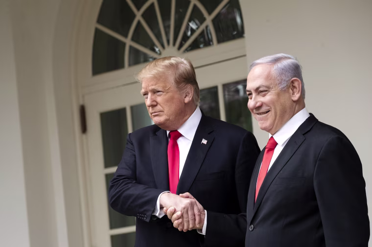 Image: President Donald Trump Welcomes Iraeli Prime Minister Benjamin Netanyahu To The White House