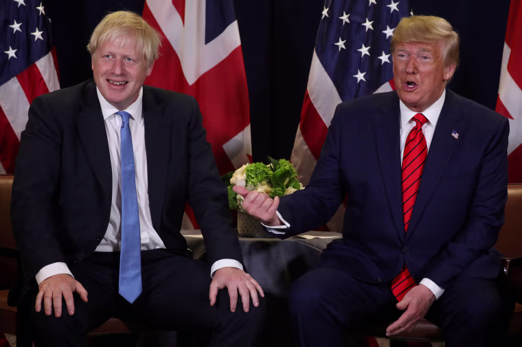 Image: President Donald Trump holds a bilateral meeting with British Prime Minister Boris Johnson (L) on the sidelines of the annual United Nations General Assembly in New York City