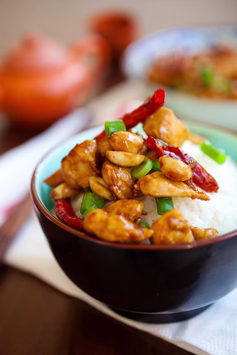 Kung pao chicken is from the Sichuan province in China.