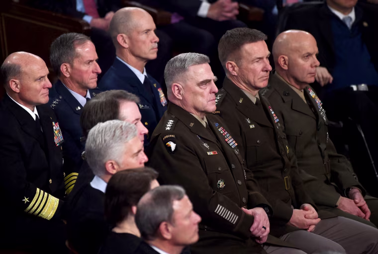 Image: The Joint Chiefs of Staff at the State of the Union